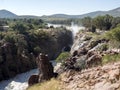 Beautiful Epupa falls on the Kunene River, Namibia Royalty Free Stock Photo
