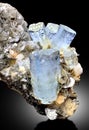 very beautiful Aqumarine var beryl with Muscovite Mica Mineral specimen from Nagar valley giglit Pakistan