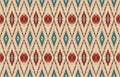 Beautiful Ethnic thai abstract ikat art. Seamless pattern in tribal, folk embroidery, and thailand style.Aztec geometric art ornam