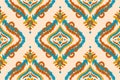 Beautiful ethnic tribal pattern art. Ethnic ikat seamless pattern. American and Mexican style Royalty Free Stock Photo