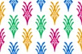 Beautiful ethnic tribal pattern art. Ethnic ikat seamless pattern. American and Mexican style Royalty Free Stock Photo