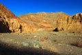 Death Valley National Park, Golden Evening Light in Dry Wash at Mosaic Canyon, California, USA Royalty Free Stock Photo