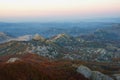 Beautiful evening mountain landscape. Montenegro, view Lovcen National Park