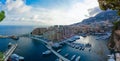 Beautiful evening panoramic view of Port de Fontvieille, Monaco