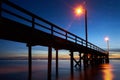 Crescent Beach Pier Dusk Royalty Free Stock Photo