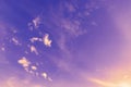 Beautiful evening purple violet gradient sky. Sky background Royalty Free Stock Photo