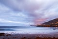 Beautiful evening seascape panorama with long exposure