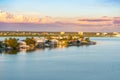 beautiful evening seaside scenery at Clearwater Beach Tampa Florida, US Royalty Free Stock Photo