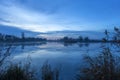 A beautiful, evening shot of the VrkoÃÂe pond and the PÃÂ¡lava towering in the background