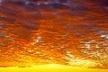 Beautiful evening sky with cloud and colorful sunset. Royalty Free Stock Photo