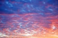 Beautiful evening sky with cloud and colorful sunset. Royalty Free Stock Photo