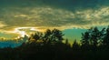 Beautiful evening sky over the forest Royalty Free Stock Photo
