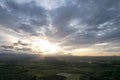 Beautiful evening sun gray clouds, Sky background Royalty Free Stock Photo