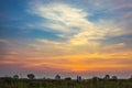 Beautiful evening and sunset photography, country side view of India, Landscape