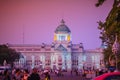 Beautiful evening view of Ananta Samakhom Throne Hall, the former royal reception hall within Dusit Palace and the most famous to