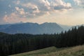 beautiful evening view of Chiemgau alps, Bavaria Royalty Free Stock Photo