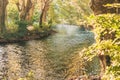 evening views of the fast mountain river Royalty Free Stock Photo