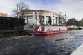 Beautiful excursion through the canals of Amsterdam Royalty Free Stock Photo