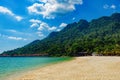 Beautiful exotic beach in Malaysia Royalty Free Stock Photo