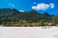 Beautiful exotic beach in Malaysia Royalty Free Stock Photo