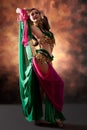 Beautiful exotic belly dancer woman Royalty Free Stock Photo