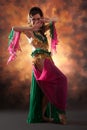 Beautiful exotic belly dancer woman Royalty Free Stock Photo