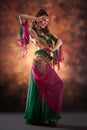 Beautiful exotic belly dancer woman Royalty Free Stock Photo