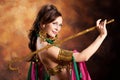 Beautiful exotic belly dancer woman Royalty Free Stock Photo