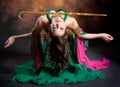 Beautiful exotic belly dancer woman Royalty Free Stock Photo