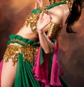 Beautiful exotic belly dancer woman Royalty Free Stock Photo