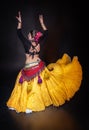 Beautiful exotic belly tribal dancer woman Royalty Free Stock Photo