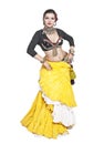 Beautiful exotic belly tribal dancer woman Royalty Free Stock Photo