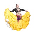 Beautiful exotic belly tribal dancer woman Royalty Free Stock Photo