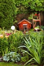 Beautiful exterior fragment of garden Royalty Free Stock Photo