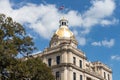 The Exterior of the Old Savannah City Hall Building in the Historic District of Savannah Georgia Royalty Free Stock Photo