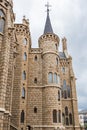 Beautiful exterior view of the Episcopal Palace of Astorga