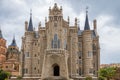 Beautiful exterior view of the Episcopal Palace of Astorga