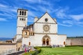 Beautiful exterior view of the famous Papal Basilica of St. Francis of Assisi Royalty Free Stock Photo