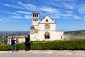 Beautiful exterior view of the famous Papal Basilica of St. Francis of Assisi Royalty Free Stock Photo