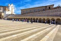 Beautiful exterior view of the famous Papal Basilica of St. Francis of Assisi Royalty Free Stock Photo