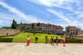 Beautiful exterior view of the famous Papal Basilica of St. Francis of Assisi Royalty Free Stock Photo