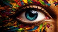 beautiful eye - ai generated image