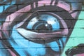 A colored eye graffiti. 2017