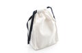 beautiful fabric bag on white Royalty Free Stock Photo