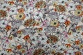 Beautiful fabric with floral patterns