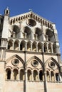 Beautiful facade of Ferrara cathedral Royalty Free Stock Photo