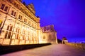 Beautiful facade of Heidelberg castle during night