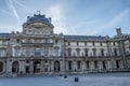 the beautiful facade of the Louvre Museum in Paris Royalty Free Stock Photo