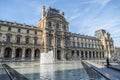 the beautiful facade of the Louvre Museum in Paris Royalty Free Stock Photo