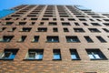 The beautiful facade of the new high-rise apartment building Royalty Free Stock Photo